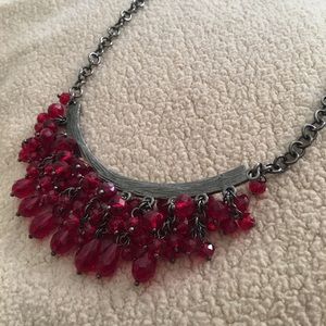 NWOT Red Statement Necklace